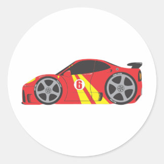 レッドレースカー ラウンドシール