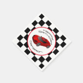 レッドレースカー |誕生日カスタムパーティー スタンダードカクテルナプキン (角)