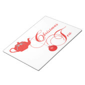 レッドレースクリスマスティーパーティー ノートパッド (アングル)