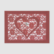 レッドレースパターンバレンタインデー