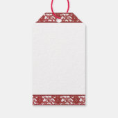 レッドレースパターンバレンタイン ギフトタグ (裏面)