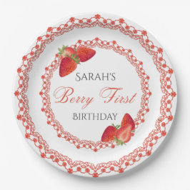 レッドレースベリー1歳の誕生日 ペーパープレート