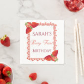 レッドレースベリー 初めての誕生日 スタンダードカクテルナプキン (インサイチュ)