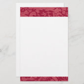 レッドレース縁ど 便箋 (正面/裏面)