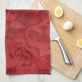 レッドレース キッチンタオル (四つ折り)