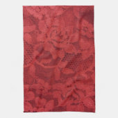 レッドレース キッチンタオル (縦)