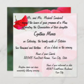 レッドロかわいらしーズキンセアニェラ誕生日 招待状 (正面/裏面)