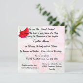 レッドロかわいらしーズキンセアニェラ誕生日 招待状 (スタンド正面)