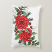 レッドロかわいらしーズホリーベリーパインニードル アクセントクッション (裏面(縦))