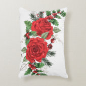 レッドロかわいらしーズホリーベリーパインニードル アクセントクッション (正面(垂直))