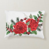 レッドロかわいらしーズホリーベリーパインニードル アクセントクッション (裏面)