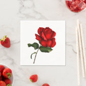 レッドロエレガントーズグエレガントラムフローラ結婚式 スタンダードカクテルナプキン (インサイチュ)