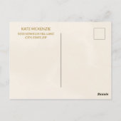 レッドロエレガントーズシャンパーニュ16th誕生日インビタティ ポストカード (裏面)