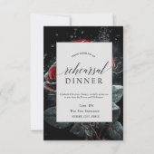 レッドロエレガントーズブラックリハーサルディナー 招待状 (正面)