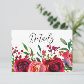 レッドロエレガントーズブルグンディ結婚ズ詳細 エンクロージャーカード (スタンド正面)