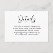 レッドロエレガントーズブルグンディ結婚ズ詳細 エンクロージャーカード (裏面)