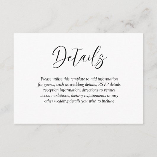 レッドロエレガントーズブルグンディ結婚ズ詳細 エンクロージャーカード (裏面)