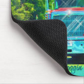 レッドロギングトラックハイウェイドライビングアートマウスパッド マウスパッド (コーナー)