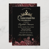 レッドロスタイリッシューズゴシックキンセアニラ 招待状 (正面/裏面)