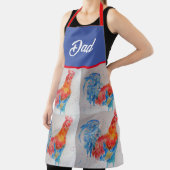 レッドロスターウォーター絵を描カラーの父の日パパ エプロン (インサイチュ)