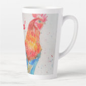 レッドロスターウォーター絵を描カラーの父の日パパ カフェラテマグ (右)