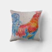 レッドロスターウォーター絵を描カラーの父の日パパ クッション (裏面)