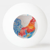 レッドロスターウォーター絵を描カラーの父の日パパ 卓球ボール (裏面)