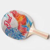 レッドロスターウォーター絵を描カラーの父の日パパ 卓球ラケット (横)