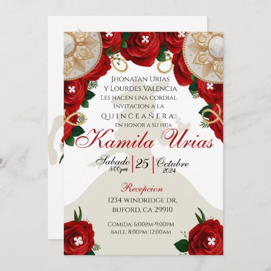 レッドロセスチャラキンセニェラ招待状 招待状 (正面/裏面)