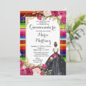 レッドロセスフラワーズキンセニェラ誕生日招待状 招待状 (スタンド正面)