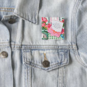 レッドロゼスフローラレター封筒母の日 缶バッジ (インサイチュ)