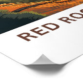 レッドロックキャニオンネバダトラベルプリント ポスター (角)