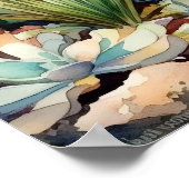 レッドロックキャニオンネバダ水彩風景 ポスター (角)