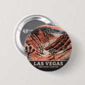 レッドロックキャニオンラスベガスレトロヴィンテージトラベルWPA 缶バッジ (正面&裏面)