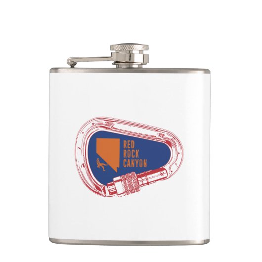 レッドロックキャニオン登山カラビナー フラスク (正面)