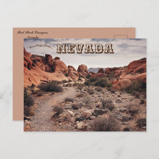 レッドロックキャニオン統一された州 ポストカード (正面/裏面)