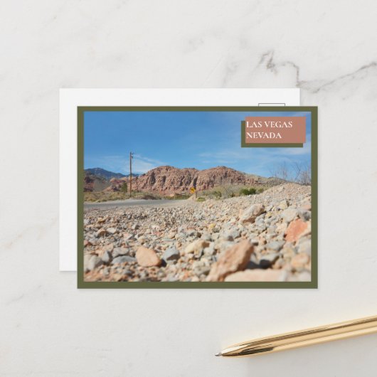 レッドロックキャニオン自然ラスベガスネバダデザート ポストカード (正面/裏面インサイチュ)