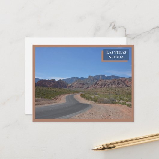 レッドロックキャニオン自然ラスベガスネバダデザート ポストカード (正面/裏面インサイチュ)