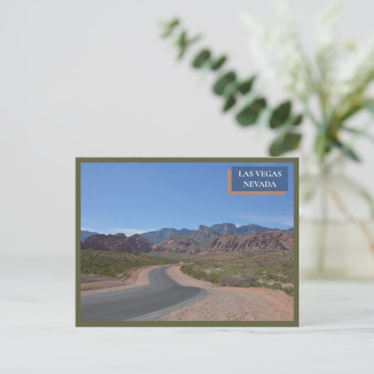 レッドロックキャニオン自然ラスベガスネバダデザート ポストカード (スタンド正面)