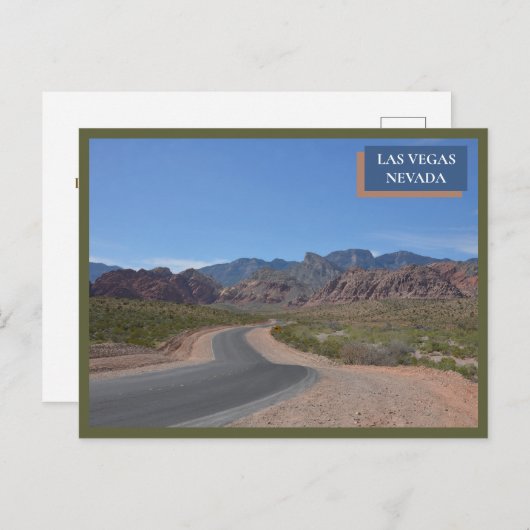 レッドロックキャニオン自然ラスベガスネバダデザート ポストカード (正面/裏面)