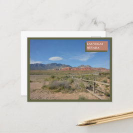 レッドロックキャニオン自然ラスベガスネバダデザート ポストカード