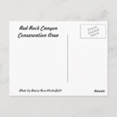 レッドロックキャニオン葉書 ポストカード (裏面)