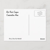 レッドロックキャニオン葉書 ポストカード (裏面)