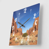レッドロックキャニオン スクエア壁時計 (傾斜)