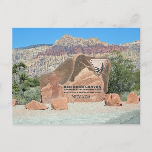 レッドロックキャニオンNVサイン葉書! ポストカード (正面)