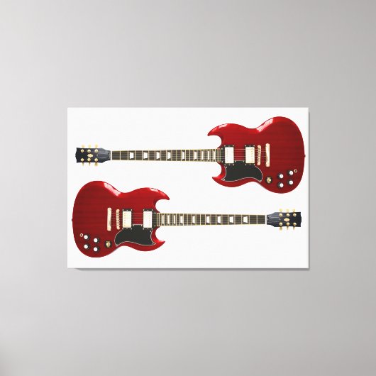 レッドロックギター32x48 キャンバスプリント (正面)