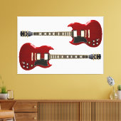 レッドロックギター40x60 キャンバスプリント (インサイチュ (リビング))