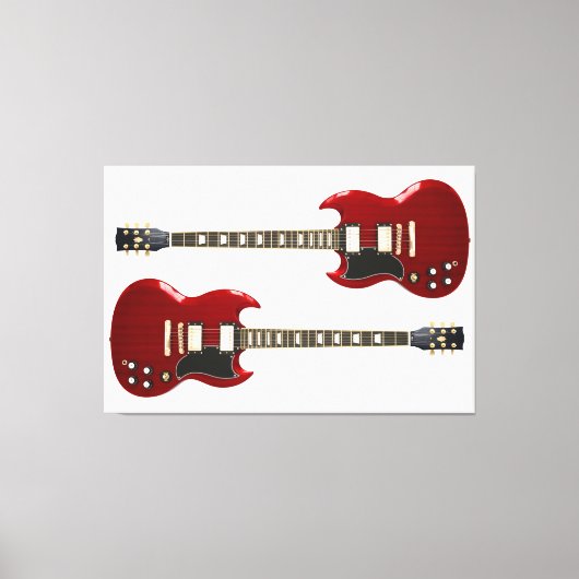 レッドロックギター40x60 キャンバスプリント (正面)