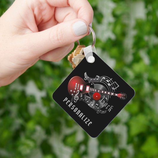 レッドロックギター キーホルダー (手)