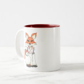 レッドロックスキツネマグ ツートーンマグカップ (正面左)